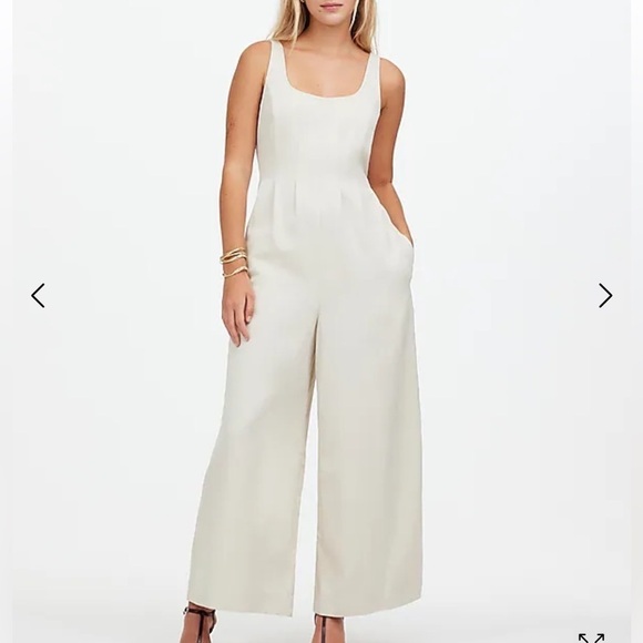 Madewell muted stone Wide-Leg Tank Jumpsuit in Drapey Twill - Picture 1 of 6